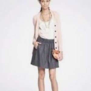 J. Crew Shirred Wool Skirt. Size 8